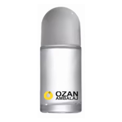  50 ml �effaf  Rollon �i�esi Plastik Toplu Beyaz Kapakl� Deodorant �i�esi