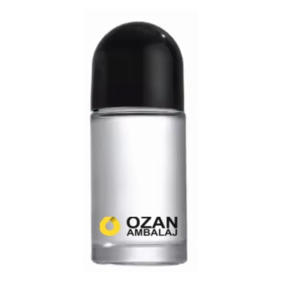  50 ml �effaf  Rollon �i�esi Plastik Toplu Siyah Kapakl� Deodorant �i�esi
