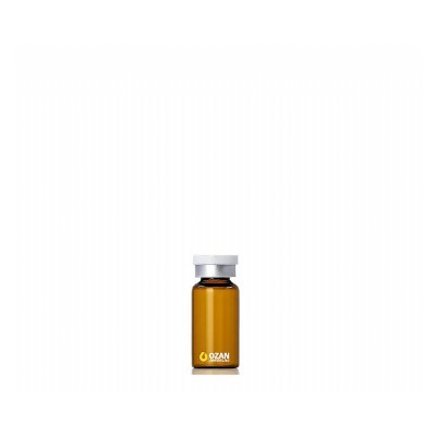 10 ml Amber Cam Flekon Vial Si�e Beyaz Flipoff Kapak