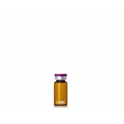 10 ml Amber Cam Flekon Vial Si�e Mor Flipoff Kapak