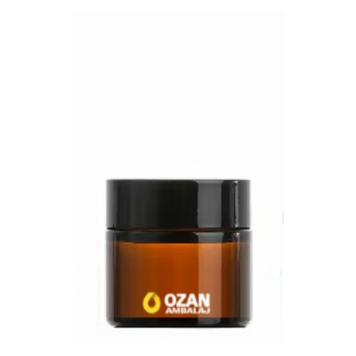 10 ml Amber Cam Krem Kavanozu Siyah Kapak Toptan
