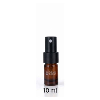 10 ml Amber Cam �i�e Siyah Metal Parmak Sprey