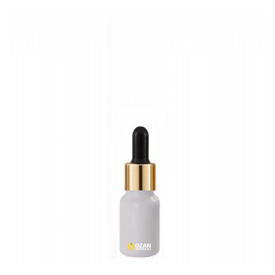 10 ml Beyaz Cam �i�e Gold Siyah Damlal�k Toptan �thal
