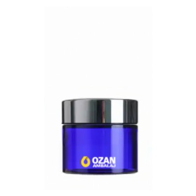 10 ml Mavi Cam Krem Kavanozu G�m�� Kapak Toptan