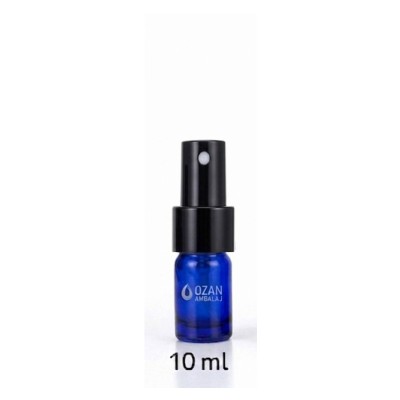 10 ml Mavi Cam �i�e Siyah Metal Parmak Sprey