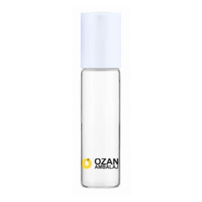 10 ml �effaf  Rollon �i�esi �elik Bilyeli Beyaz Kapakl� 