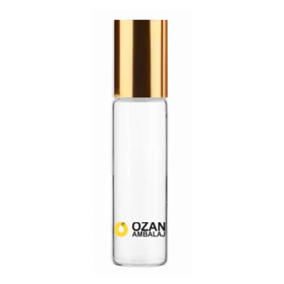 10 ml �effaf Rollon �i�esi �elik Bilyeli Gold Kapakl�