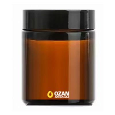 100 ml Amber Cam Krem Kavanozu Siyah Kapak Toptan