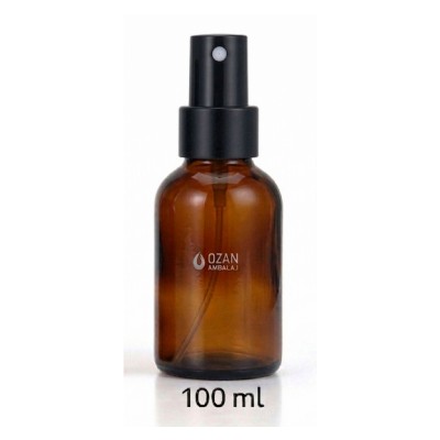 100 ml Amber Cam �i�e Siyah Metal Parmak Sprey