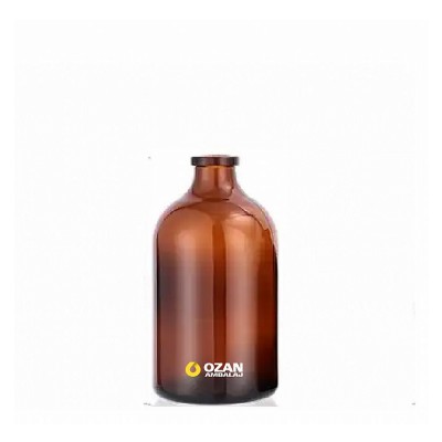 100 ml Amber Penisilin Flekon �i�esi Plastik Kapak Ve T�pal�