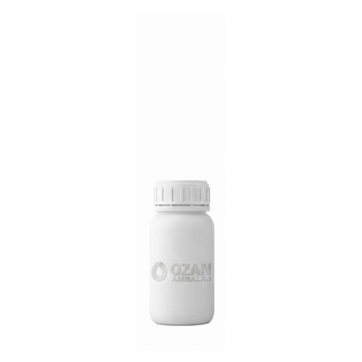 100 ml Beyaz Polietilen Silindir Tar�m �i�esi Kilitli Kapakl� Zirai �la� �i�esi