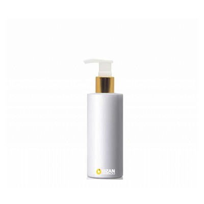 100 ml Beyaz Polietilen �i�e Gold Beyaz Pompal� Silindir HDPE �i�e