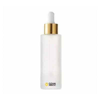 100 ml Buzlu Silindir Cam �i�e Gold Damlal�kl� 