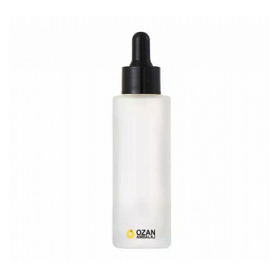 100 ml Buzlu Silindir Cam �i�e Siyah Damlal�kl� 