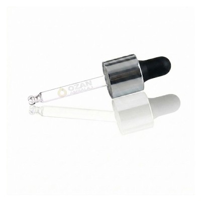 100 ml Cam Damlal�k G�m�� Metal Kapak Siyah Lastik Toptan