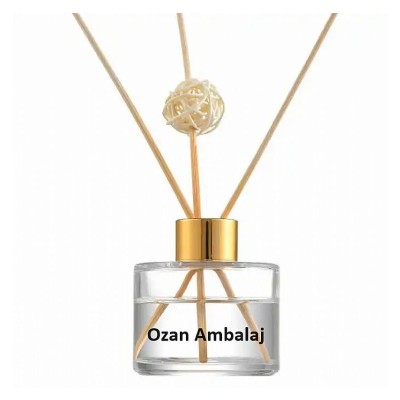 100 ml Cam Silindir Yuvarlak Oda Kokusu �i�esi Diffuser Oda Kokusu Bambu �ubuklu �i�e