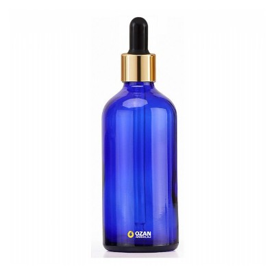 100 ml Mavi Cam �i�e Gold Siyah Damlal�k