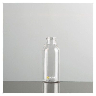 100 ml  �effaf Boston Yuvarlak Plastik Pet �i�e  Beyaz  Parmak  Spreyli ve  Beyaz  Fliptop Kapak 