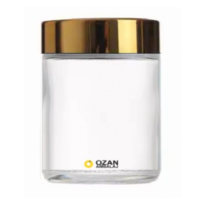 100 ml �effaf Cam Krem Kavanozu Gold Kapak Toptan