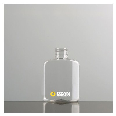 100 ml �effaf Oval Kare Plastik Pet �i�e Siyah Parmak Sprey ve Siyah Disctop Kapak