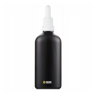 100 ml Siyah Cam �i�e Beyaz Kilitli Damlal�k Toptan �thal