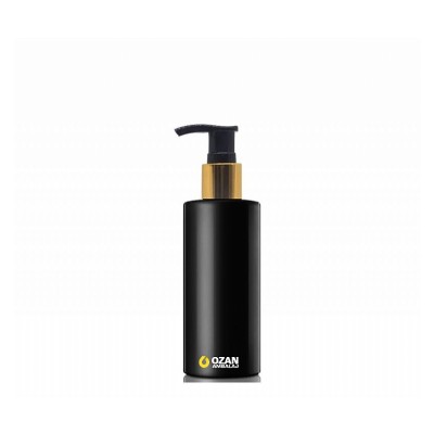 100 ml Siyah Polietilen �i�e Gold Siyah Pompal� Silindir HDPE �i�e