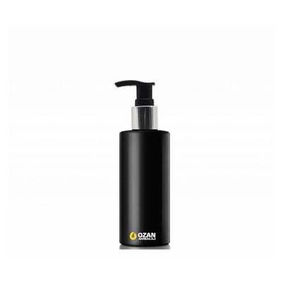 100 ml Siyah Polietilen �i�e G�m�� Siyah Pompal� Silindir HDPE �i�e