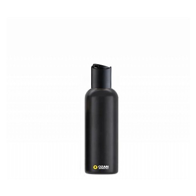 100 ml Siyah Polietilen �i�e Siyah Disctop Kapakl� Boston HDPE �i�e
