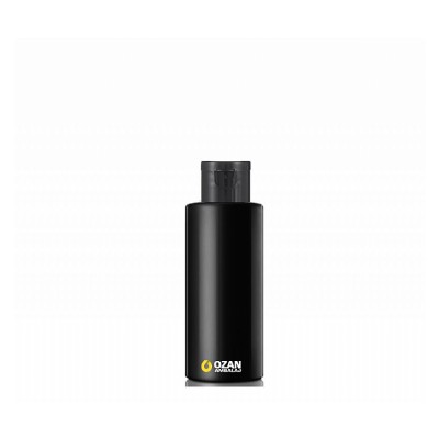 100 ml Siyah Polietilen �i�e Siyah Fliptop Kapakl� Silindir HDPE �i�e