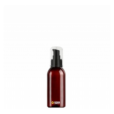 100 ml Toptan Amber Boston Pet �i�e Siyah Krem Pompas�
