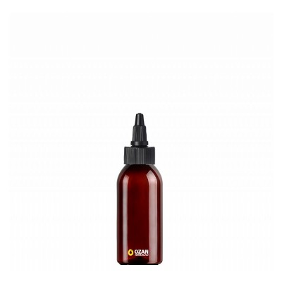 100 ml Toptan Amber Pet �i�e Siyah Asans�r Kapak