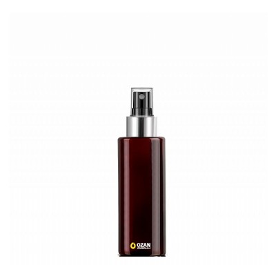 100 ml Toptan Amber Silindir Pet �i�e G�m�� Siyah Parmak Spreyli