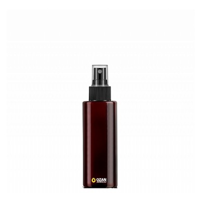 100 ml Toptan Amber Silindir Pet �i�e Siyah Parmak Spreyli 