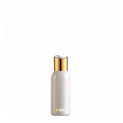 100 ml Toptan Beyaz Pet �i�e Gold Beyaz Disctop Kapak