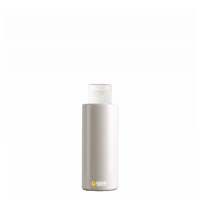 100 ml Toptan Beyaz Silindir Pet �i�e Beyaz Fliptop Kapak