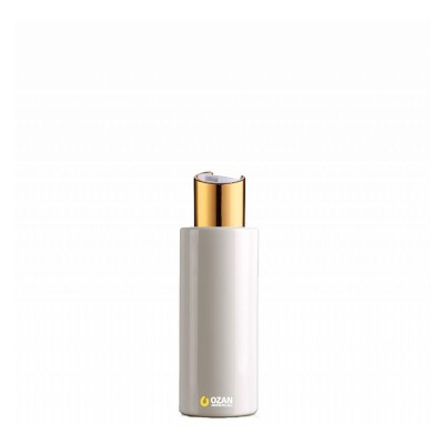 100 ml Toptan Beyaz Silindir Pet �i�e Gold Beyaz Disctop Kapak