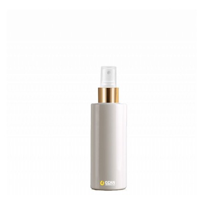 100 ml Toptan Beyaz Silindir Pet �i�e Gold Beyaz Parmak Spreyli