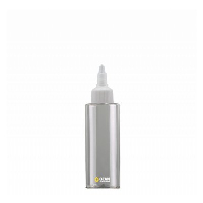 100 ml Toptan �effaf Silindir Pet �i�e Beyaz Asans�r Kapak