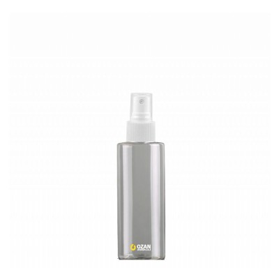100 ml Toptan �effaf Silindir Pet �i�e Beyaz Parmak Spreyli 