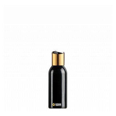 100 ml Toptan Siyah Pet �i�e Gold Siyah Disctop Kapak