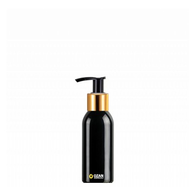 100 ml Toptan Siyah Pet �i�e Gold Siyah Losyon S�v� Sabun Pompas�