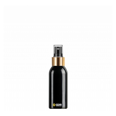 100 ml Toptan Siyah Pet �i�e Gold Siyah Parmak Spreyli