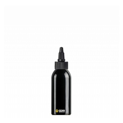100 ml Toptan Siyah Pet �i�e Siyah Asans�r Kapak