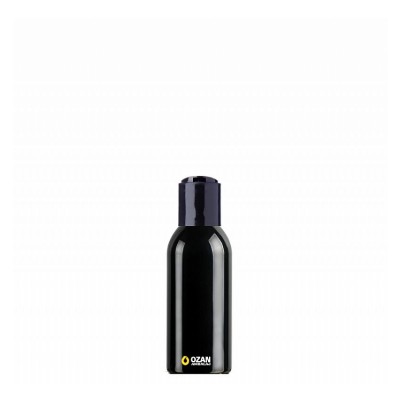 100 ml Toptan Siyah Pet �i�e Siyah Disctop Kapak