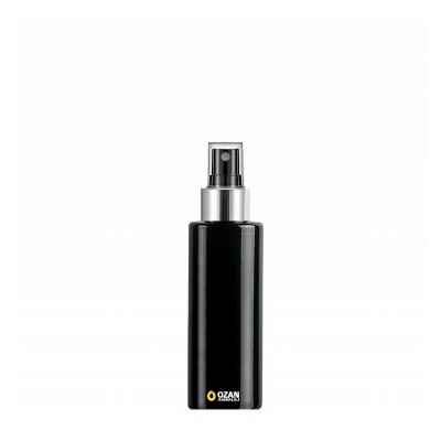 100 ml Toptan Siyah Silindir Pet �i�e G�m�� Siyah Parmak Spreyli