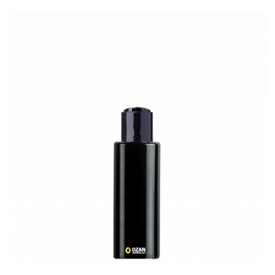 100 ml Toptan Siyah Silindir Pet �i�e Siyah Disctop Kapak
