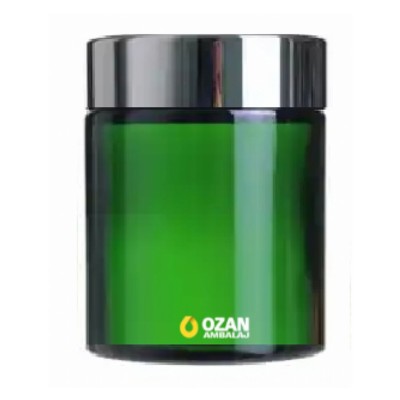 100 ml Ye�il Cam Krem Kavanozu G�m�� Kapak Toptan