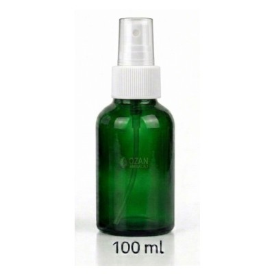 100 ml Ye�il Cam �i�e Beyaz Parmak Sprey