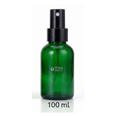 100 ml Ye�il Cam �i�e Siyah Metal Parmak Sprey