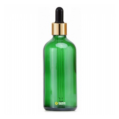 100 ml Ye�ill Cam �i�e Gold Siyah Damlal�k